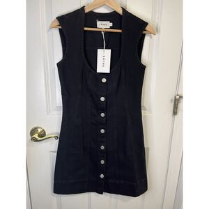 white christmas dresses Dark Wash Denim Pleated Mini Dress with Belt main image 0